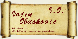 Vojin Obušković vizit kartica